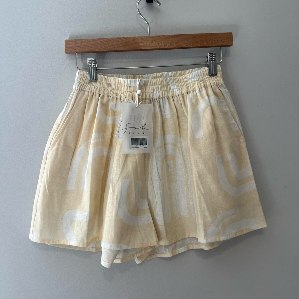 SABO Skirt Thessy Shorts - LINE PRINT - Sz S